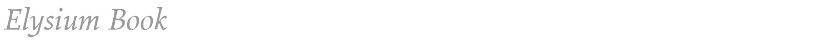 Elysium Book font preview